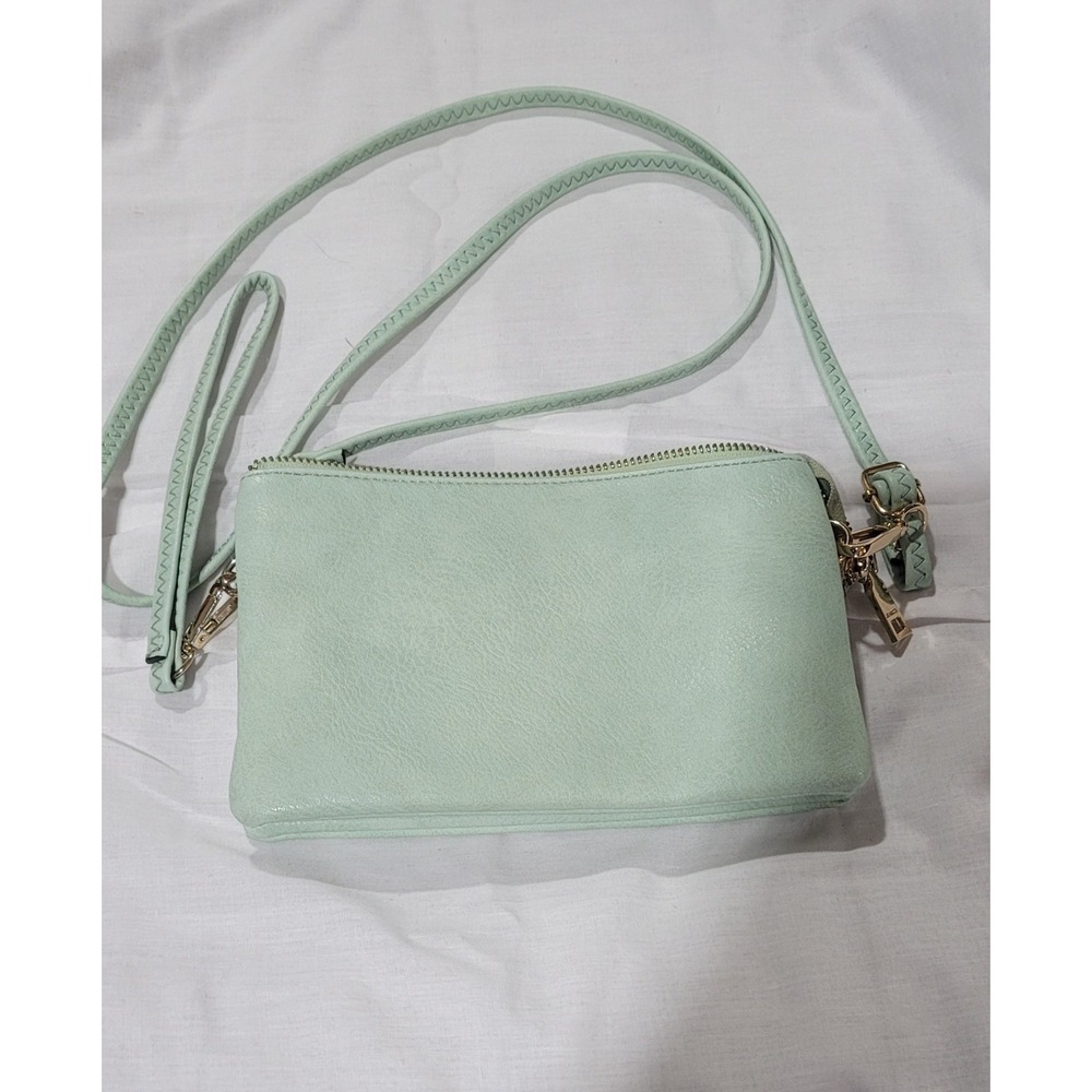 JEN & CO. Riley Small Crossbody Bags Vegan Leather Wristlet Wallets Clutch Pu...